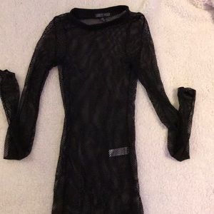 Current Mood long-sleeve fishnet top